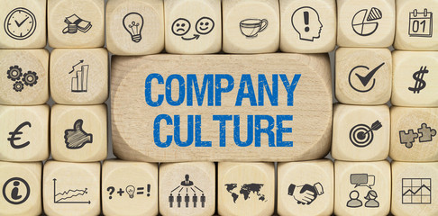 Canvas Print - Company Culture / Würfel mit Symbole