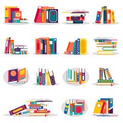 Aufkleber - Colored books icons set
