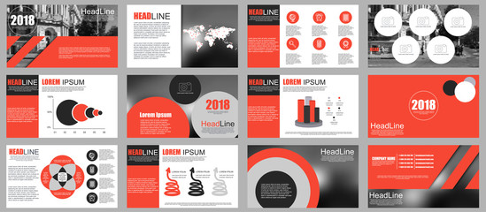 Aufkleber - Red and black elements for infographics