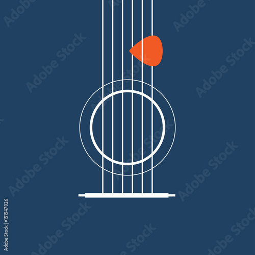 Dekoracja na wymiar  kreatywny-zaprojektowany-z-plaskiej-gitary-akustycznej-vector-illustrator-eps10