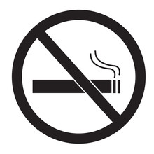 No Smoking Sign On White Background. No Smoking Icon. No Smoking Symbol.