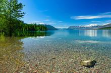Clear Shallows Of Lake McDonald In Glacier National Park, Montana