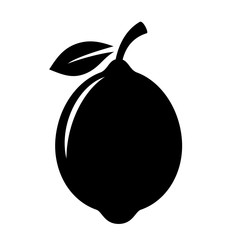 Sticker - Lemon fruit vector silhouette icon
