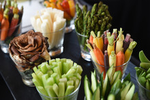 Selection Of Fresh Food In Glasses