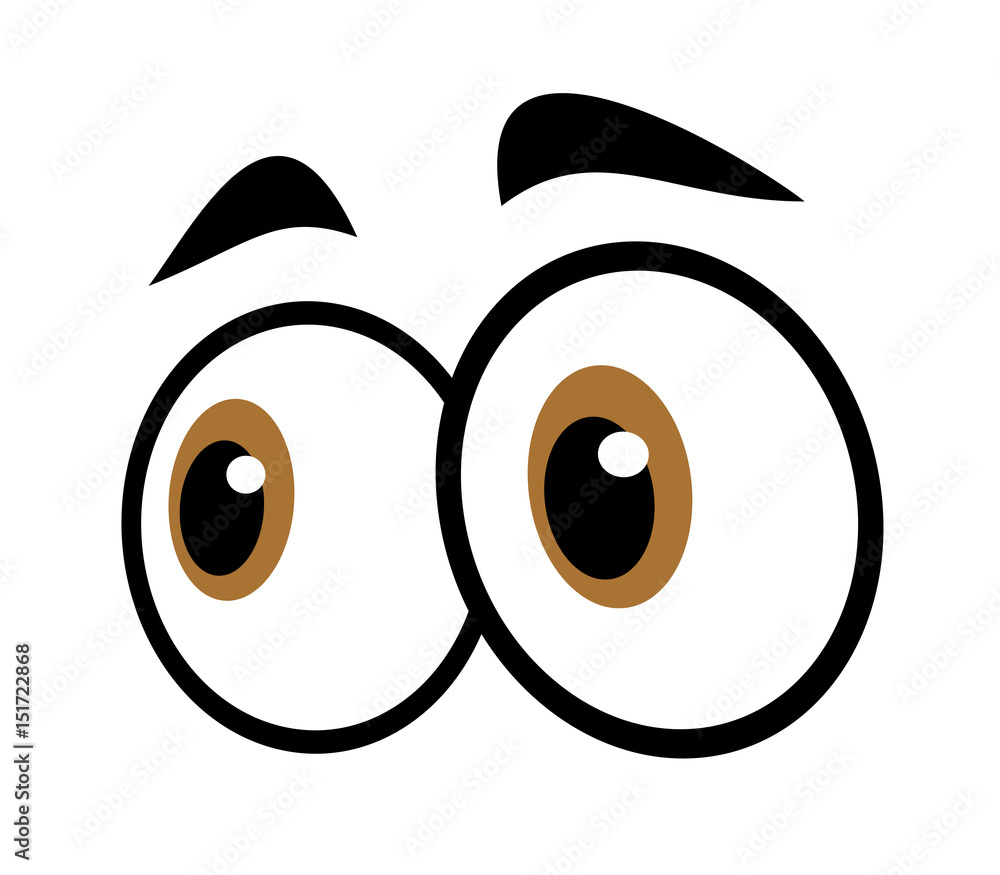 funny cartoon eyes Stock Vector | Adobe Stock, image size:1000x875