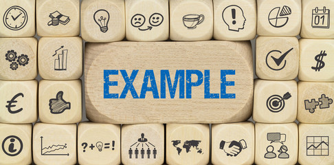 example / würfel mit symbole
