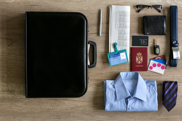 assorted business items for travel.