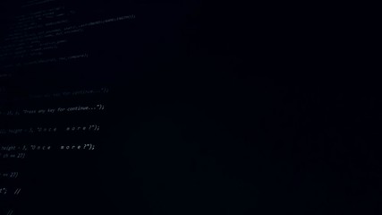 Wall Mural - 4k. programming code on computer screen. hackers code.