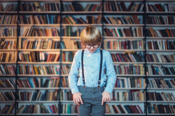 Wall Mural - Studying boy