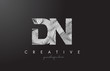 DN D N Letter Logo with Zebra Lines Texture Design Vector.