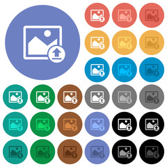 Poster - Upload image round flat multi colored icons