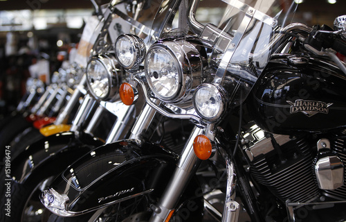 Fotomural Various models of motorcycles are shown at Harley-Davidson of Frederick in Frede