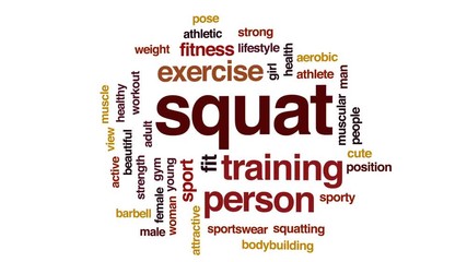 Poster - Squat animated word cloud, text design animation.