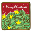 Illustration of christmas holiday, merry christmas card