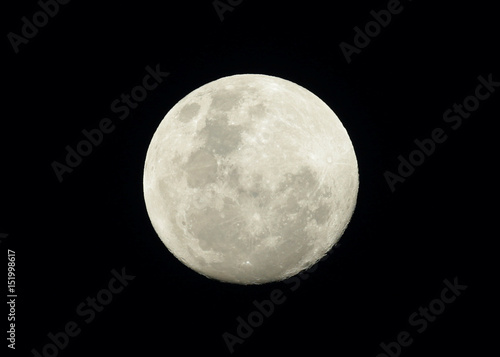 The Full Moon Is Seen On The Eve Of The Supermoon Spectacle In