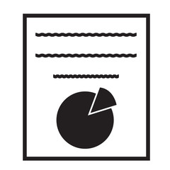 Wall Mural - document with chart on white background. report text file icon.
