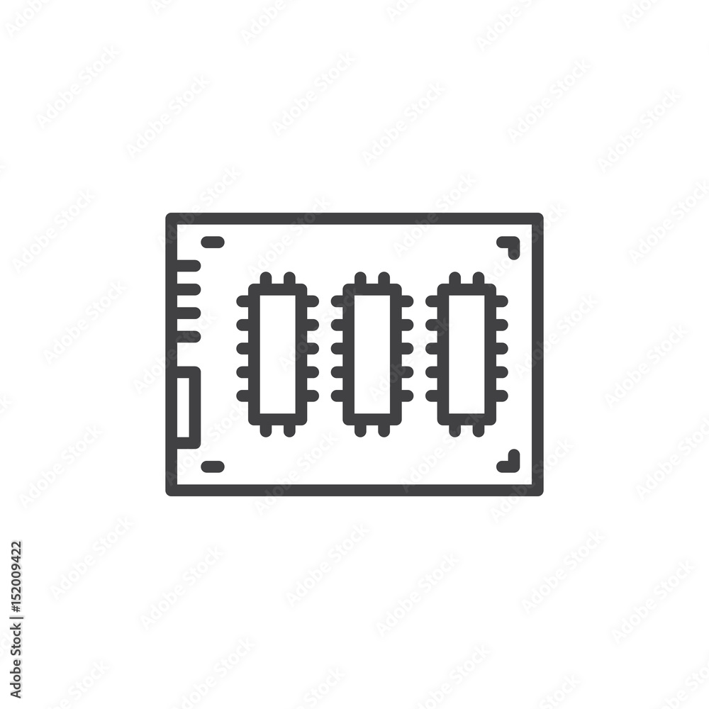 SSD, Solid state drive line icon, outline vector sign, linear style ...