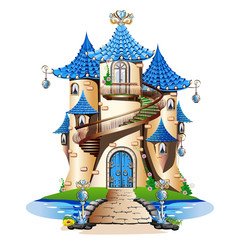 Blue fairytale castle