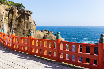 Poster - Aoshima Shrine and coastline