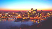 Morning Footage Clip Around City Of Pittsburgh Pennsylvania