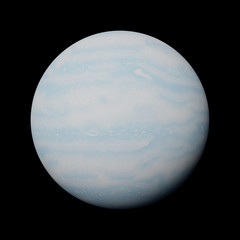 Wall Mural - planet uranus isolated on black background