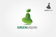 Green Liquid Vector Logo Template. This is an abstract liquid logo. Vector logo illustration.