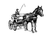 Vector Illustration Of Open Carriage