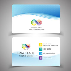 Wall Mural - business card design set.vector illustrations.