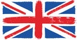 United Kingdom Flag Vector Hand Painted with Rounded Brush