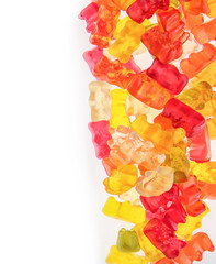 Sticker - Tasty and colorful jelly candies on white background