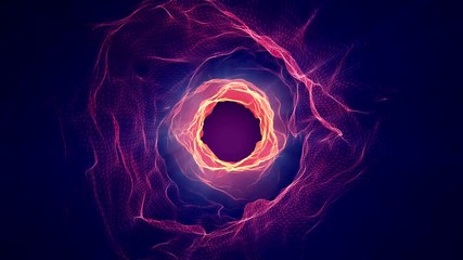 Wall Mural - Animation of an abstract wormhole through time and space