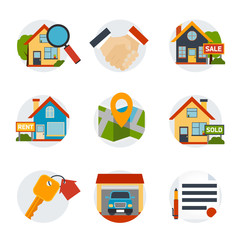 Sticker - Real Estate Icons Set