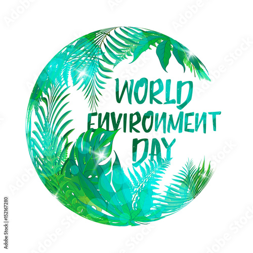 Greeting Card Or Banner To World Environment Day 2017 Earth Globe
