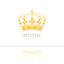 Vintage Crown Abstract Logo Design. King And Queen Royal Symbol. Premium And Luxury Logotype Concept Icon Vector Template.