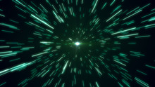 Hyperspace Star Field Zoom Blur 3d Illustration