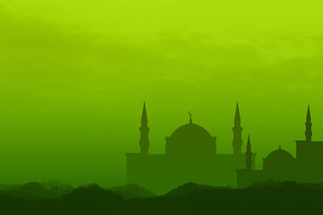 Mosque silhouette background