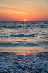 Wall Mural - Sunset sky on sea