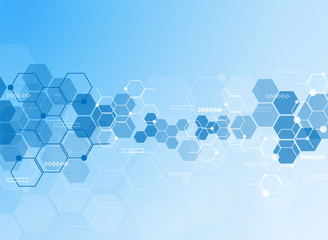 Abstract molecules medical background
