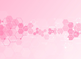 Abstract molecules medical background
