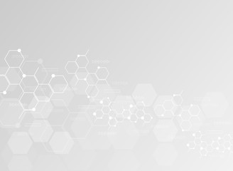 Abstract molecules medical background