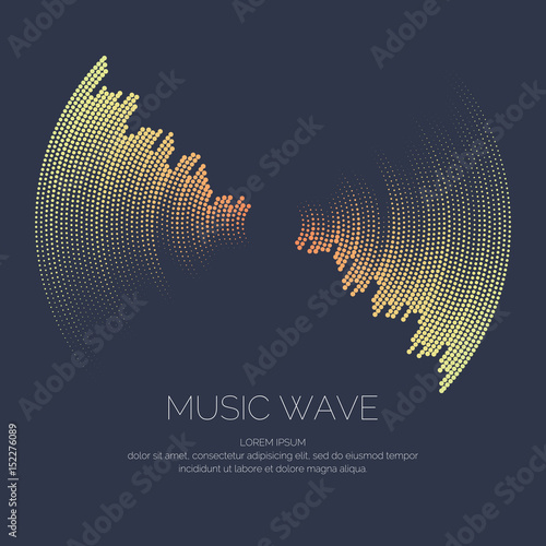 Fotomural Vector poster of the sound wave.