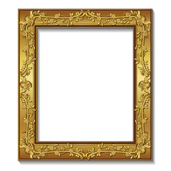 Sticker - frame gold color with shadow