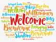 © dizain - WELCOME word cloud in different languages, concept background