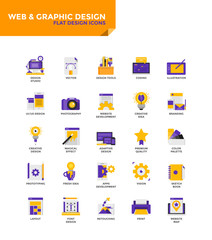 Wall Mural - modern material flat design icons - web and graphic design