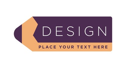 Wall Mural - Design studio logotype with text written on pencil vector Illustration