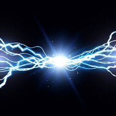 Wall Mural - electric lightning bolt. energy effect illustration