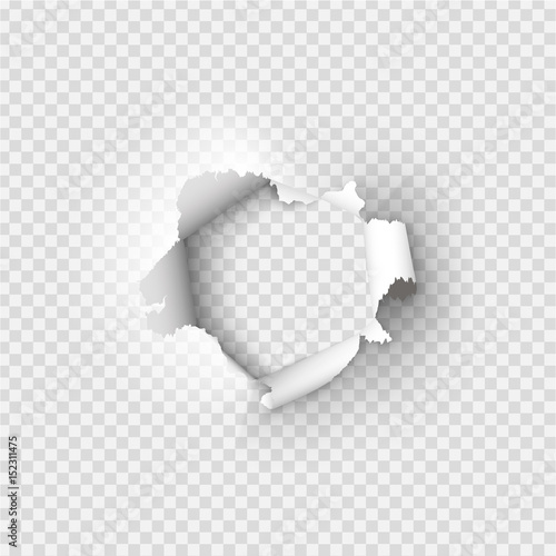 Cuadros en Lienzo Holes torn in paper on transparent
