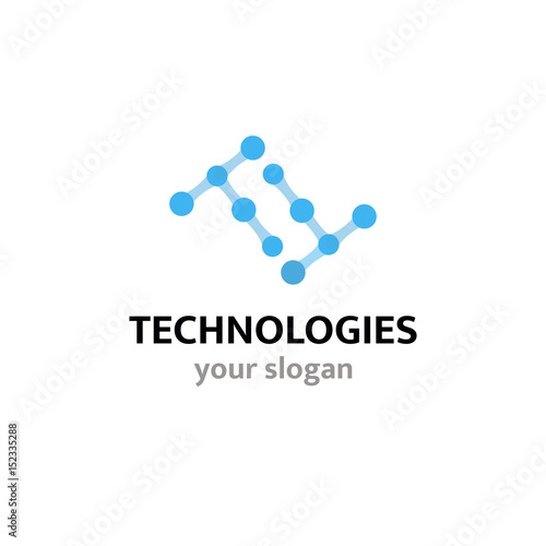 Abstract Vector Tech Logo Can Be Used For Technology Or