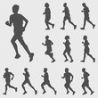 © Surachat Khongkhut - Running silhouettes vector set