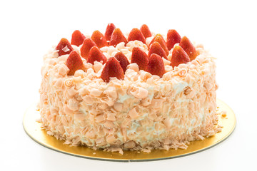 Poster - Vanilla cake dessert with strawberry on top